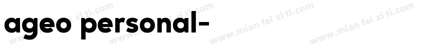 ageo personal字体转换